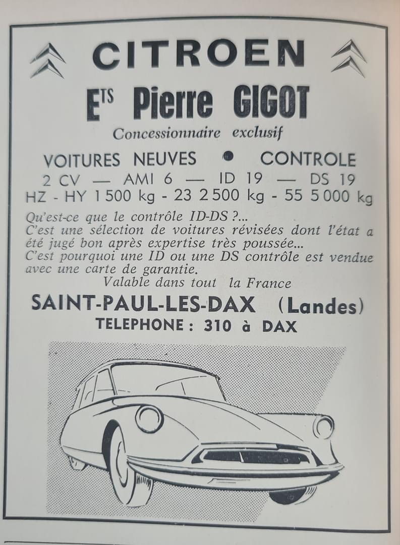 Un mois, un garage Citroën, Saint Paul les Dax, par le Dr Danche